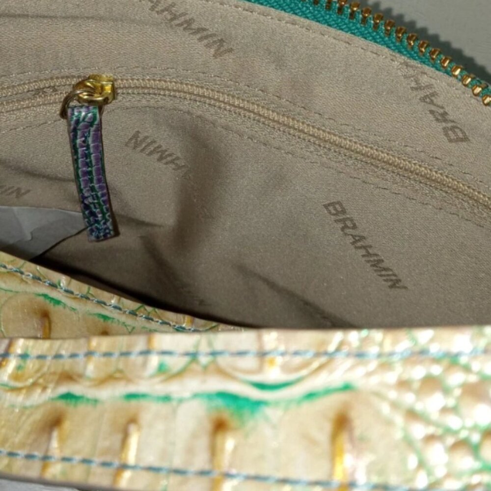 NWT Brahmin Katie Melbourne Green Multi Ombre Crossbody Purse Handbag - Picture 5 of 7